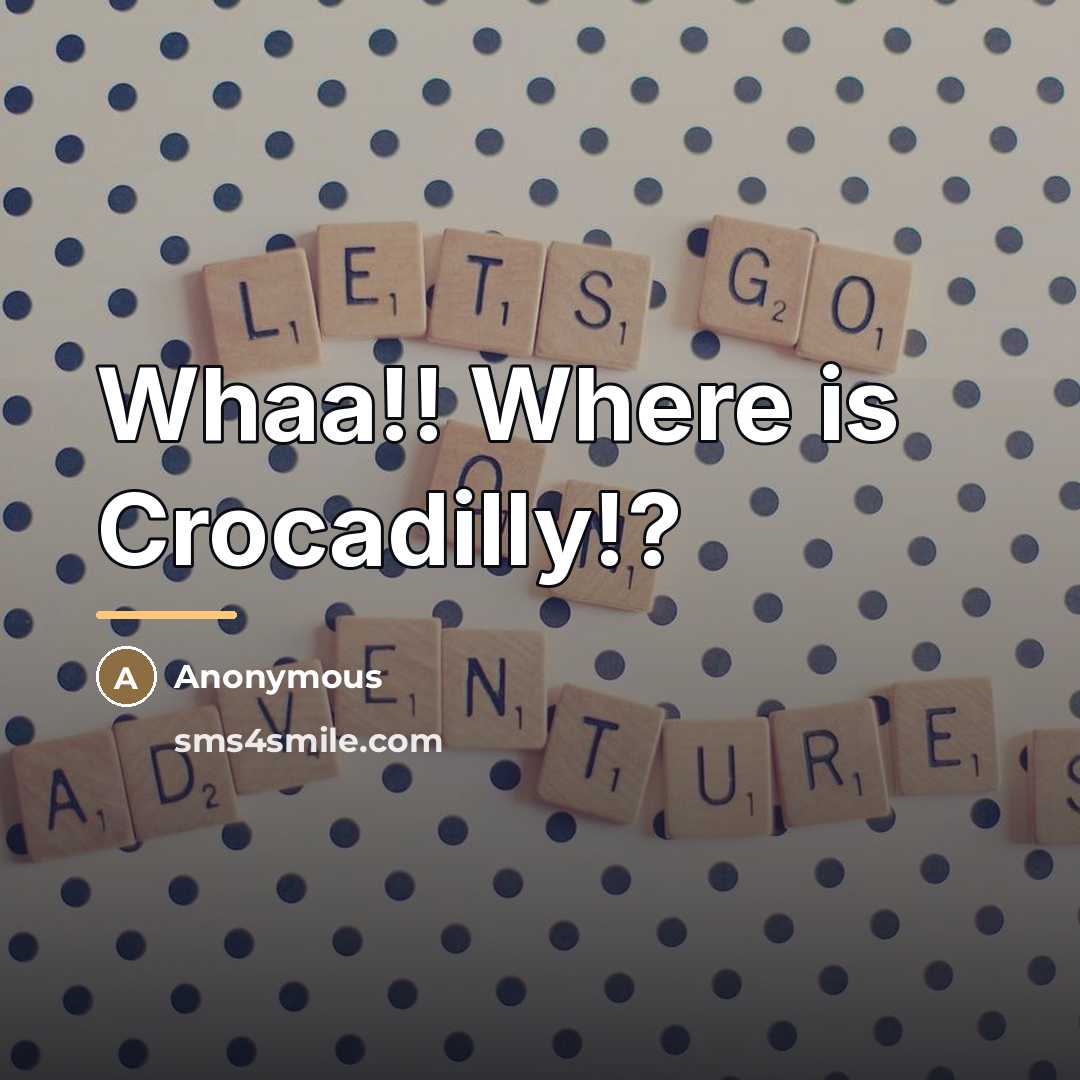 “Whaa!! Where is Crocadilly!?…” quote by Anonymous