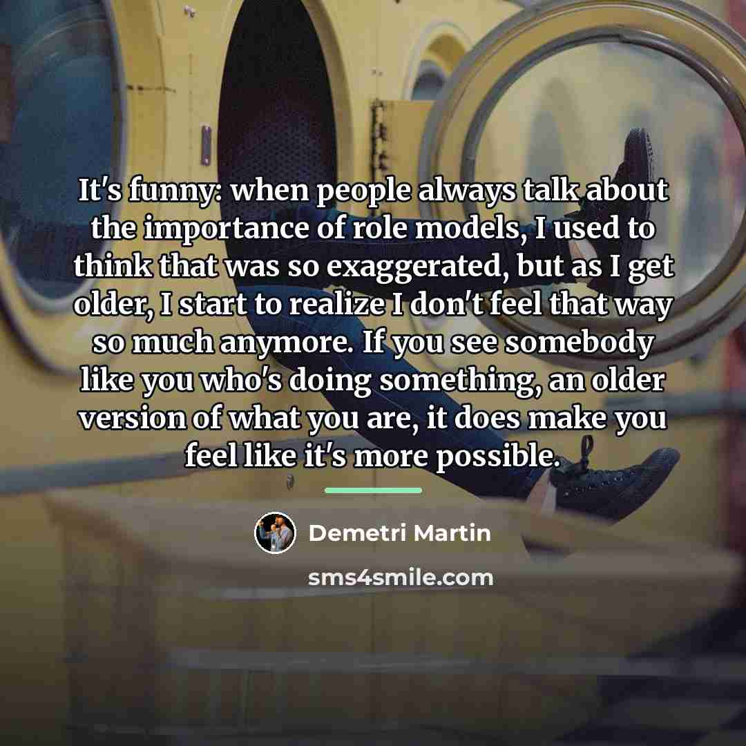 “It's funny: when people always talk about the importance of…” quote by Demetri Martin