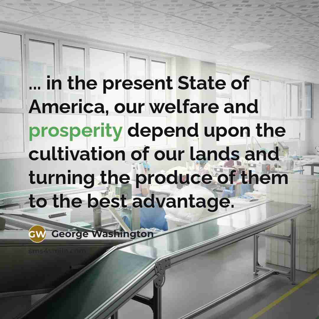“... in the present State of America, our welfare and…” quote by George Washington