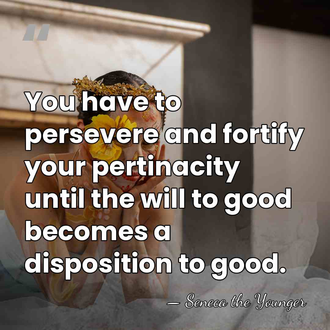 You have to persevere and fortify your pertinacity until the will to&hellip; - Seneca the Younger