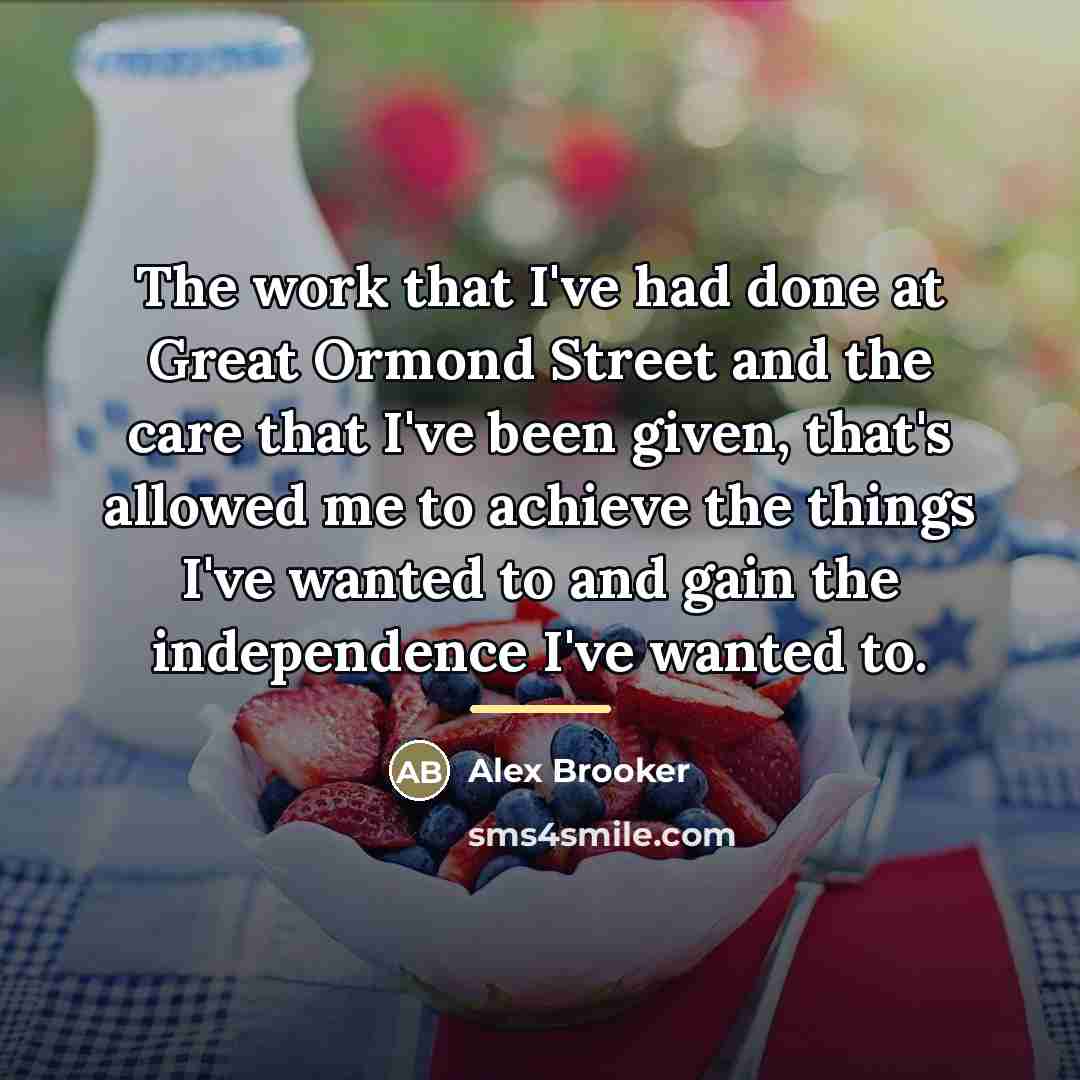 “The work that I've had done at Great Ormond Street…” quote by Alex Brooker