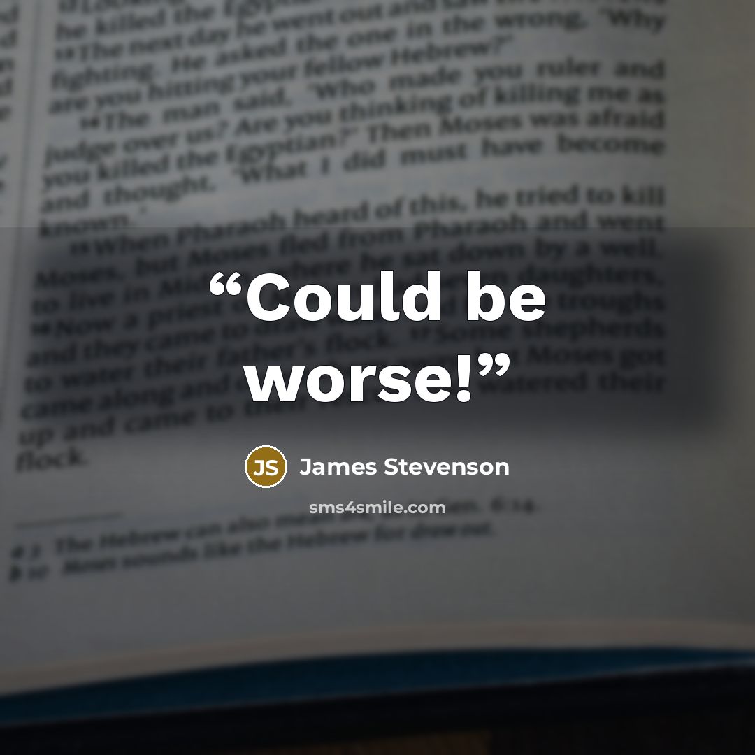 “Could be worse!” quote by James Stevenson