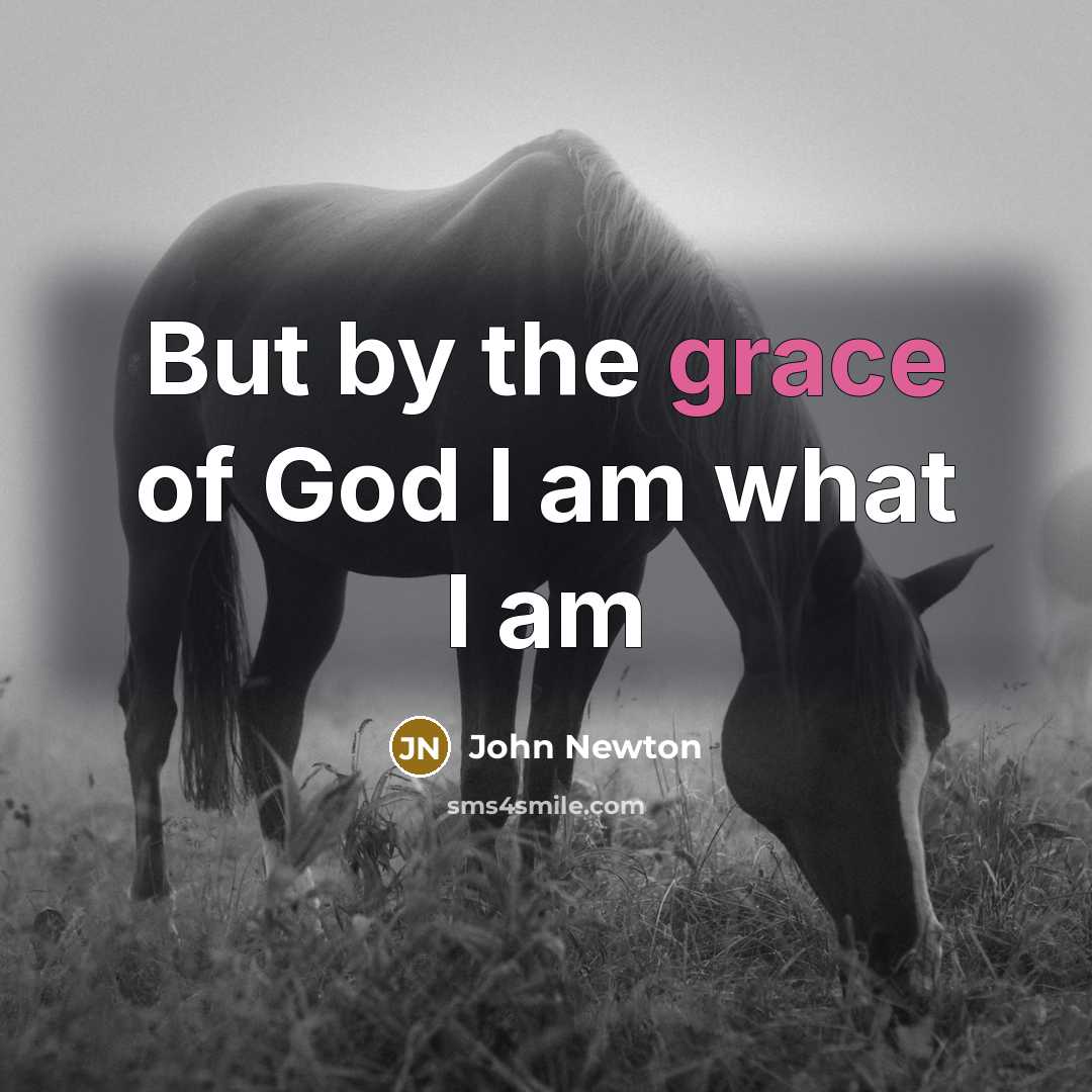 “But by the grace of God I am what I…” quote by John Newton