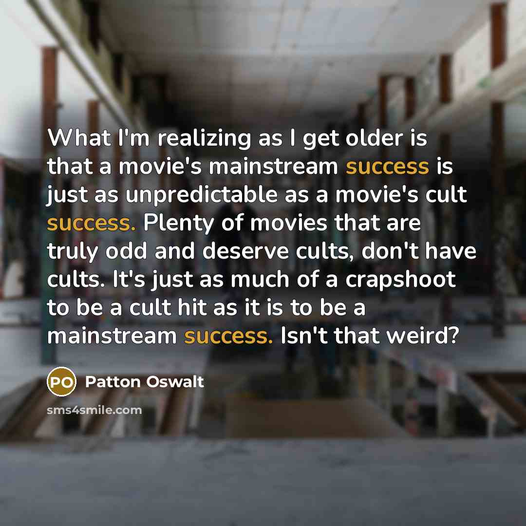 “What I'm realizing as I get older is that a…” quote by Patton Oswalt