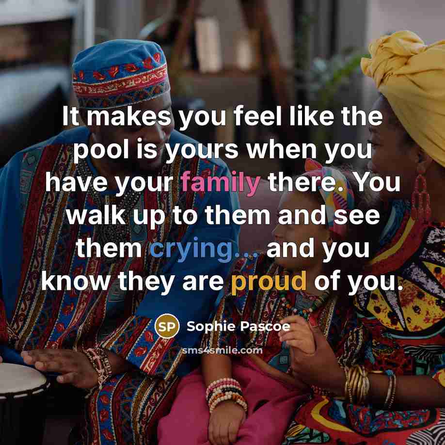 “It makes you feel like the pool is yours when…” quote by Sophie Pascoe
