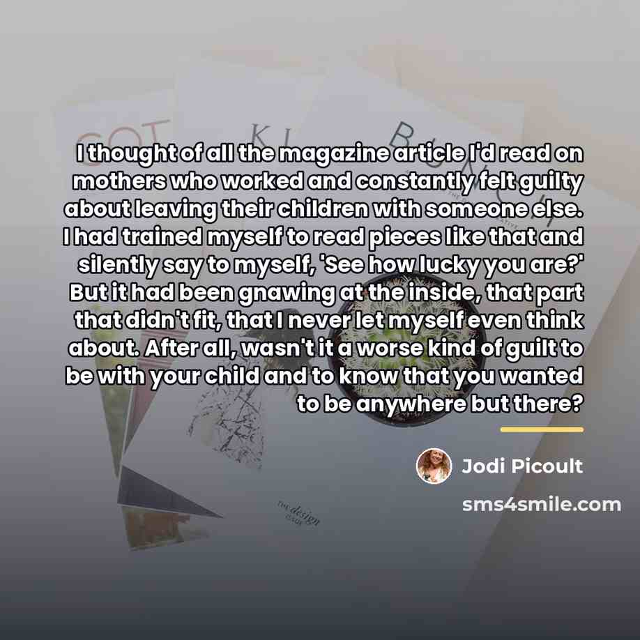 “I thought of all the magazine article I'd read on…” quote by Jodi Picoult