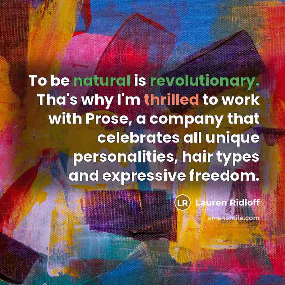 “To be natural is revolutionary. Tha's why I'm thrilled to…” quote by Lauren Ridloff