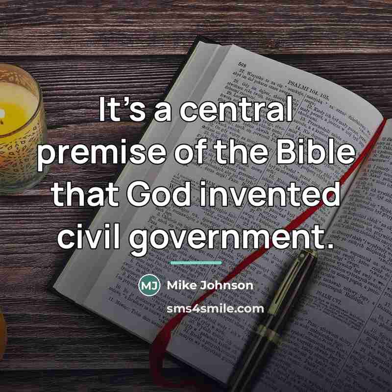 “It's a central premise of the Bible that God invented…” quote by Mike Johnson