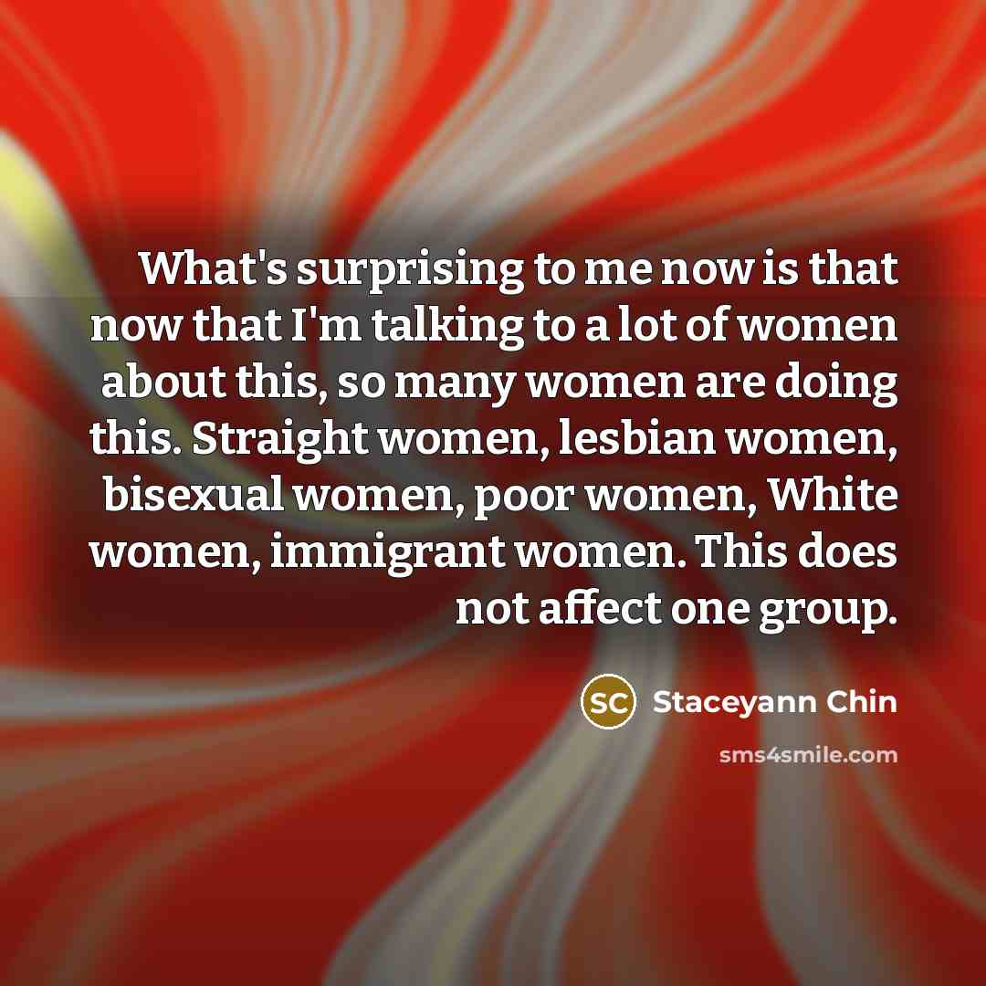 “What's surprising to me now is that now that I'm…” quote by Staceyann Chin