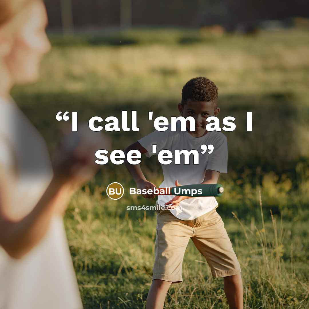 “I call 'em as I see 'em” quote by Baseball Umps