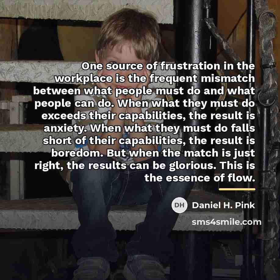 “One source of frustration in the workplace is the frequent…” quote by Daniel H. Pink