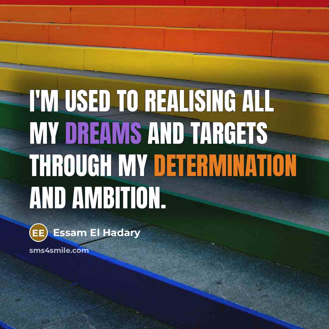 “I'm used to realising all my dreams and targets through…” quote by Essam El Hadary