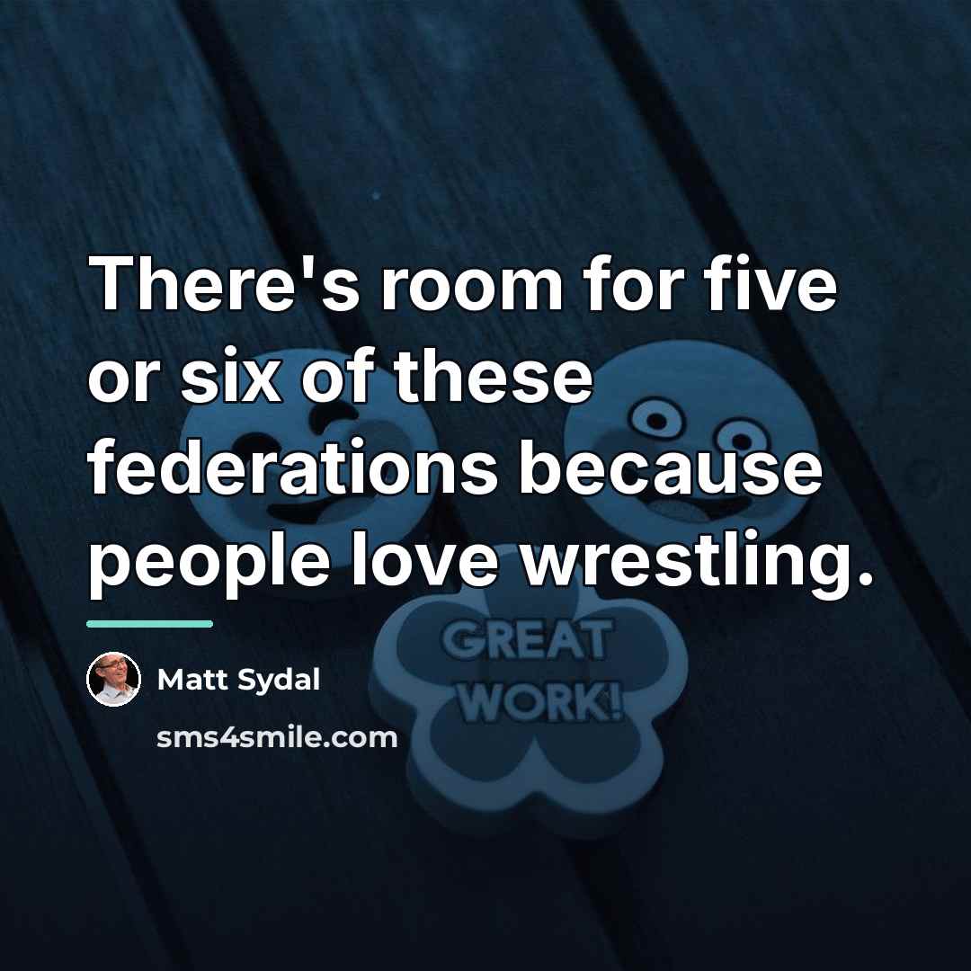 “There's room for five or six of these federations because…” quote by Matt Sydal