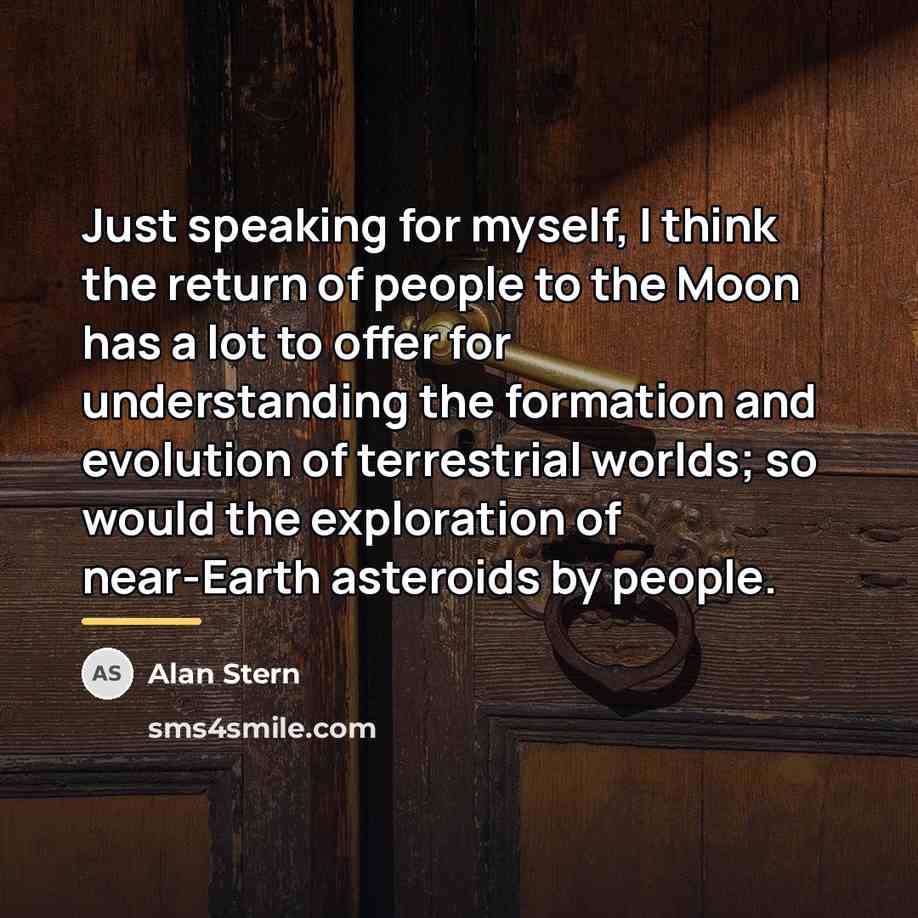 “Just speaking for myself, I think the return of people…” quote by Alan Stern