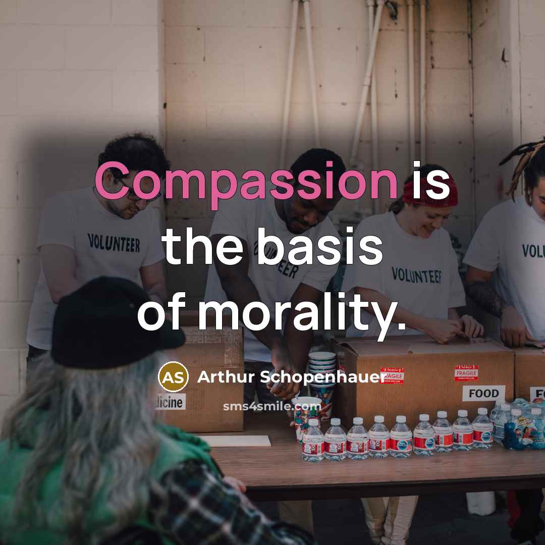 “Compassion is the basis of morality.…” quote by Arthur Schopenhauer