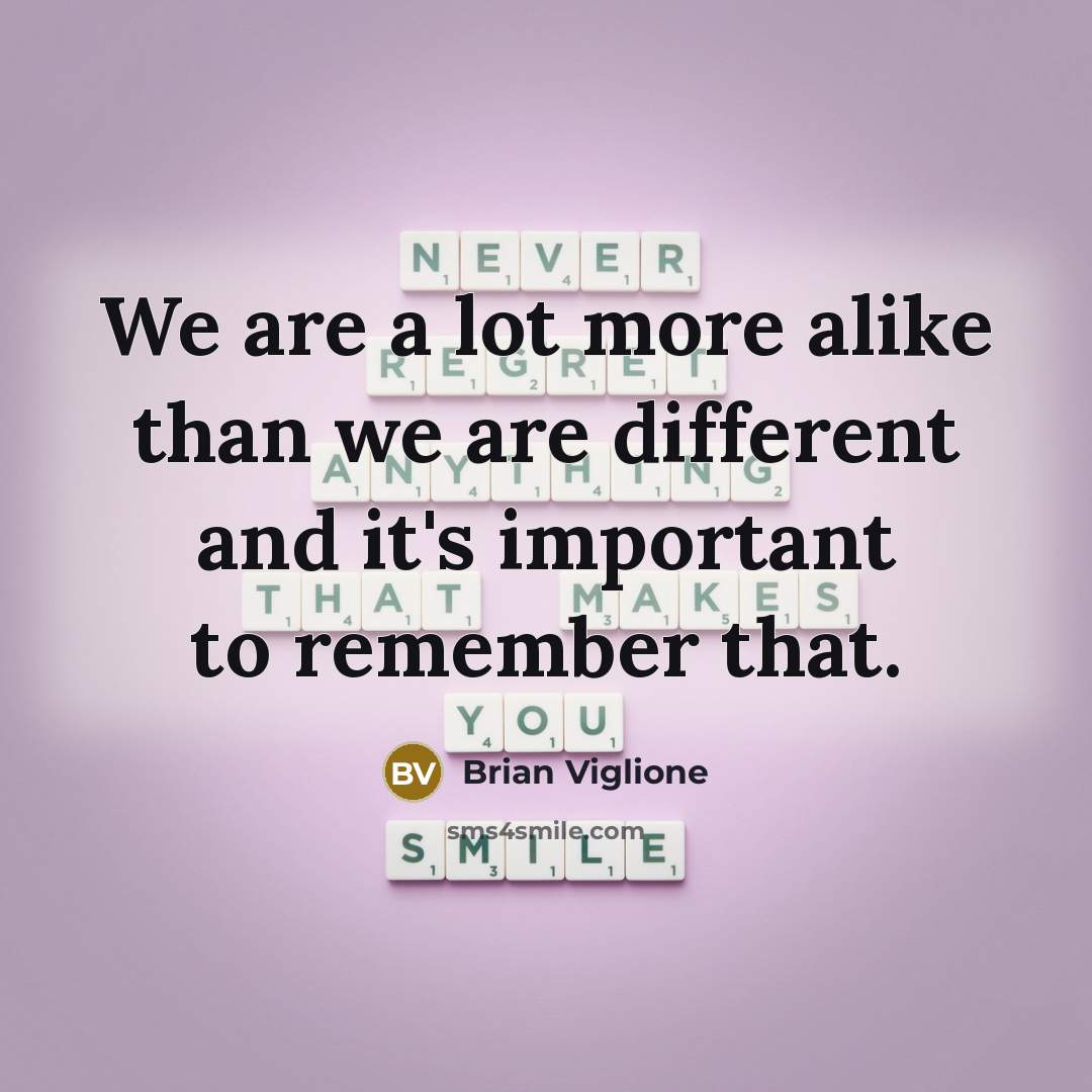 “We are a lot more alike than we are different and it's important to remember that.” quote by Brian Viglione