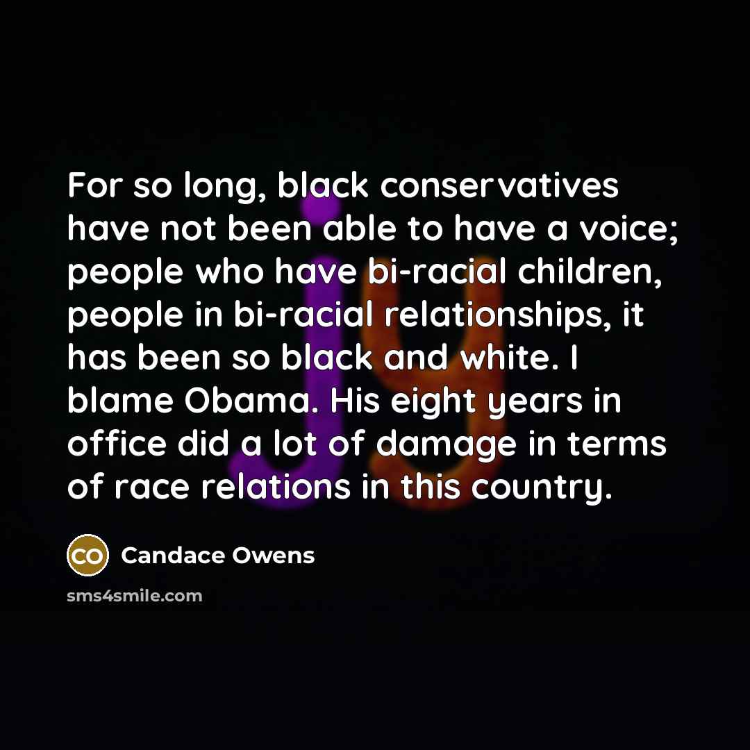 “For so long, black conservatives have not been able to…” quote by Candace Owens