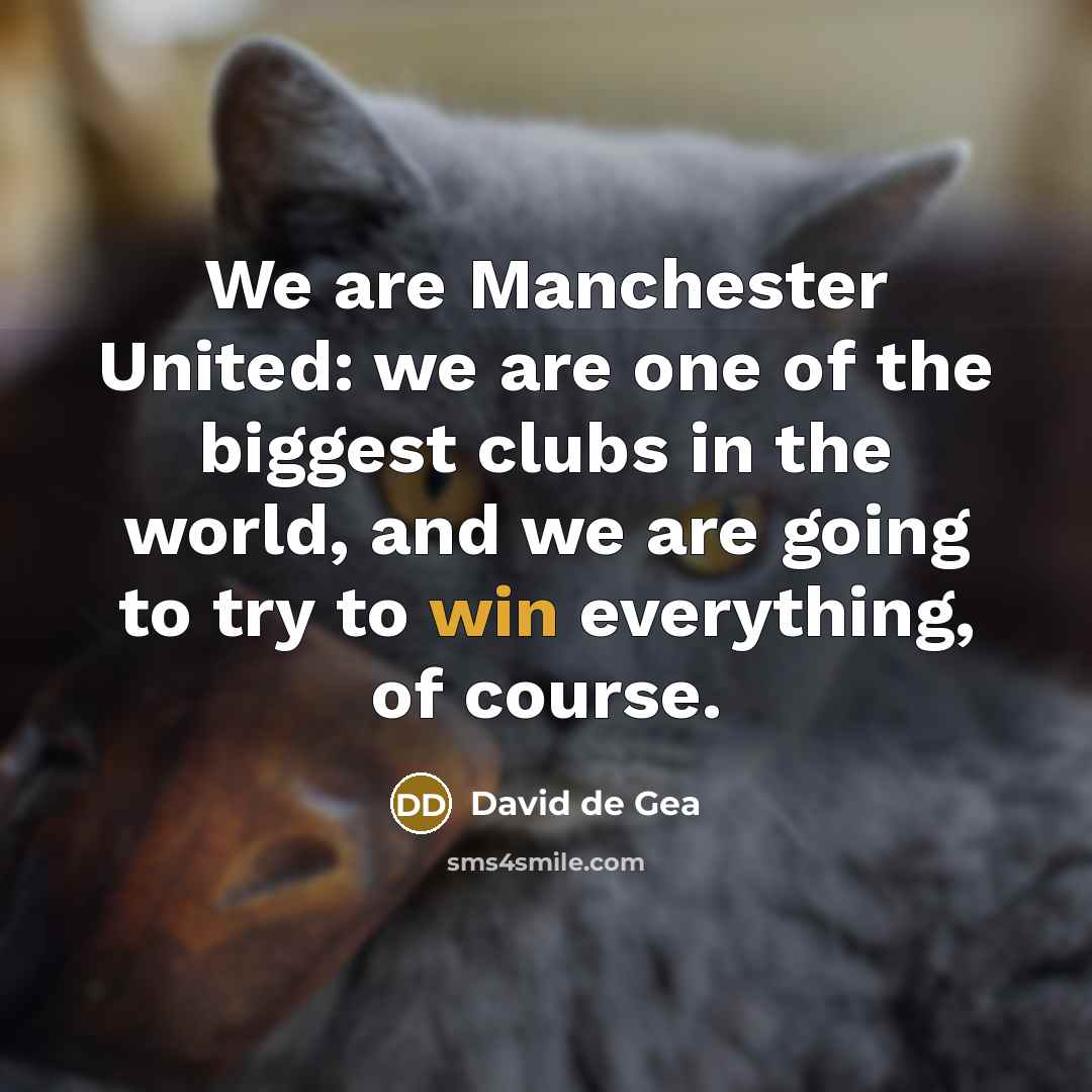 “We are Manchester United: we are one of the biggest…” quote by David de Gea