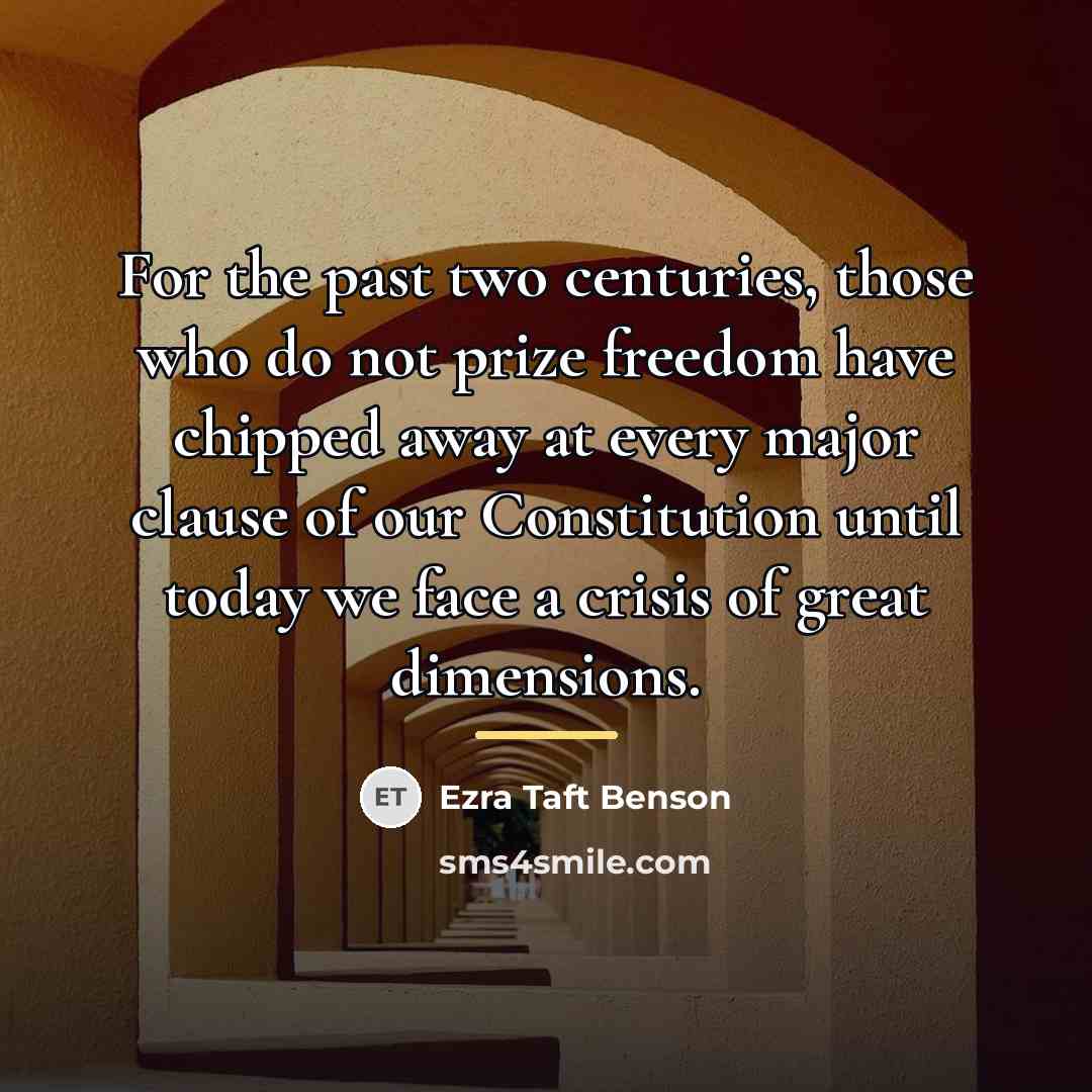 “For the past two centuries, those who do not prize…” quote by Ezra Taft Benson