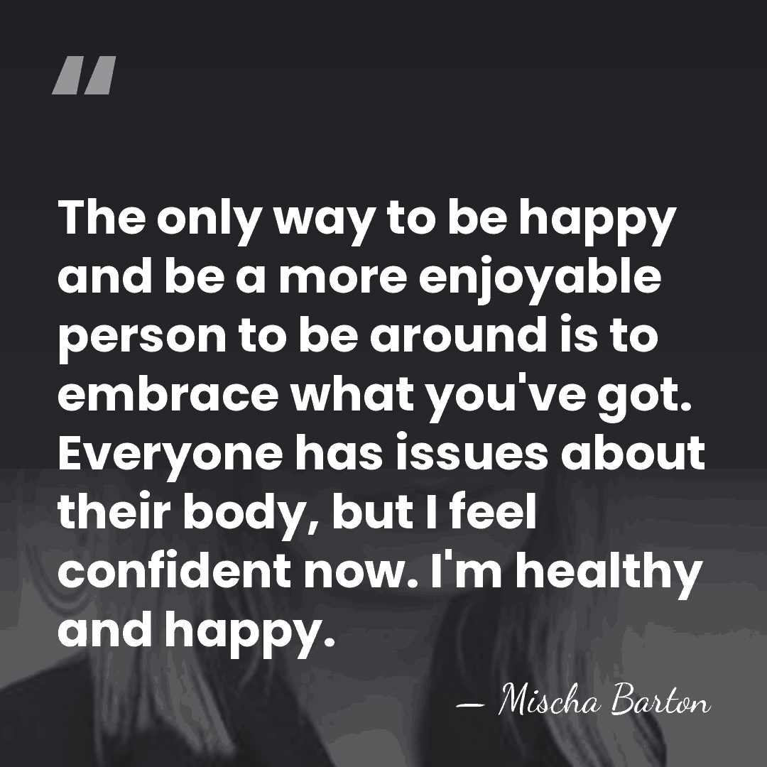The only way to be happy and be a more enjoyable person&hellip; - Mischa Barton