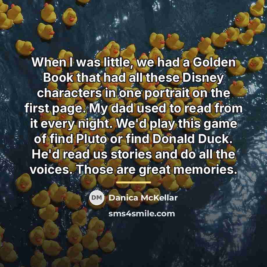 “When I was little, we had a Golden Book that…” quote by Danica McKellar