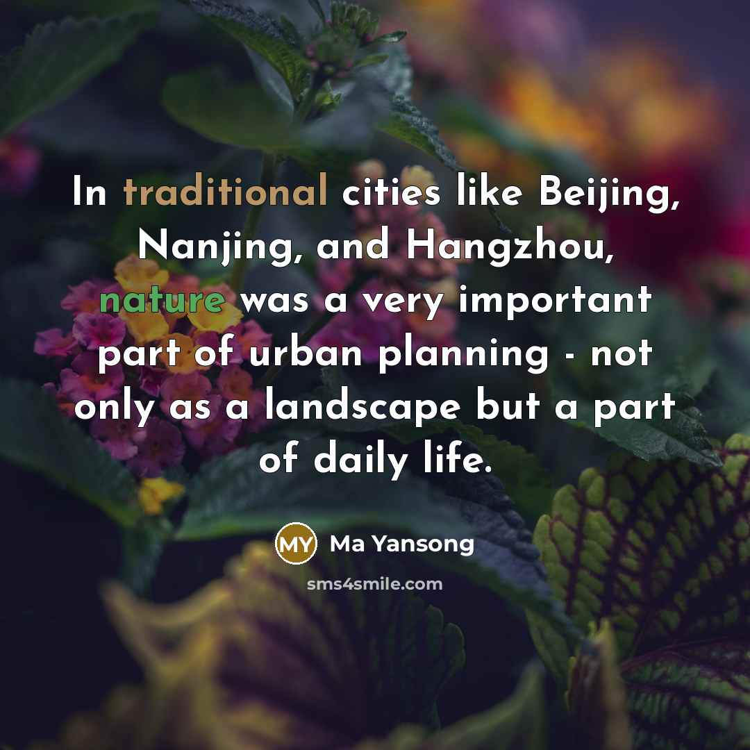 “In traditional cities like Beijing, Nanjing, and Hangzhou, nature was…” quote by Ma Yansong