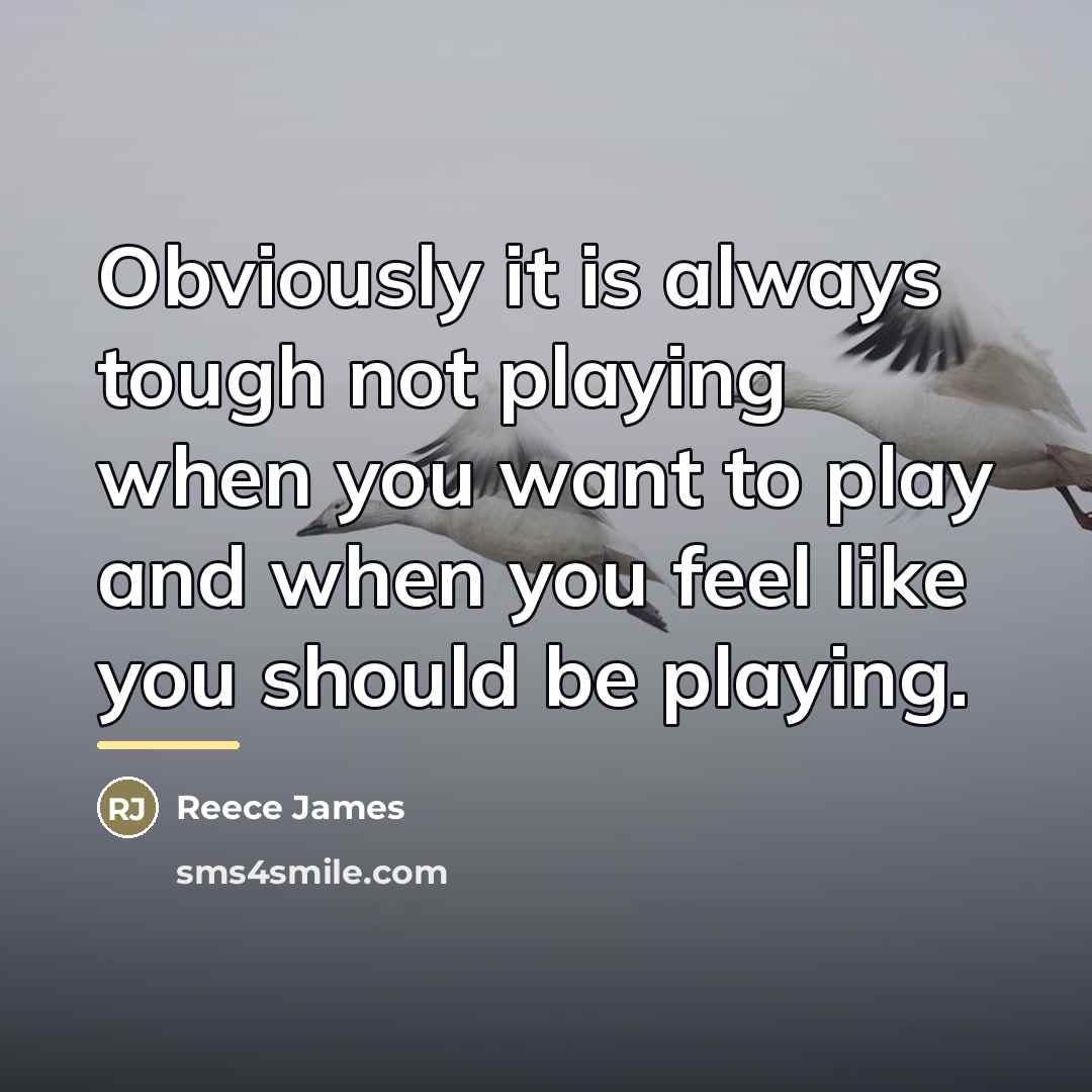 “Obviously it is always tough not playing when you want…” quote by Reece James