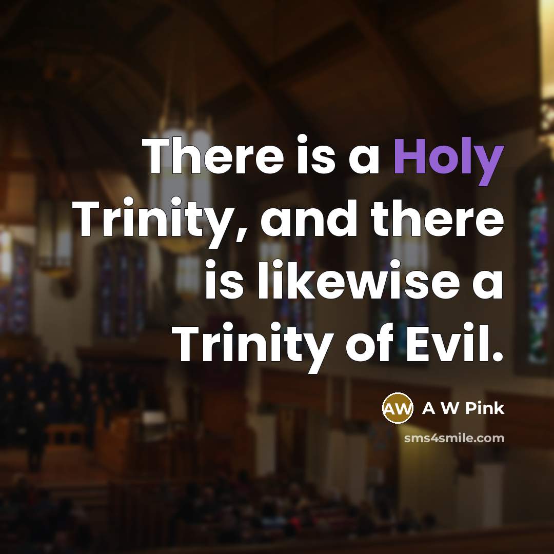 “There is a Holy Trinity, and there is likewise a…” quote by A W Pink