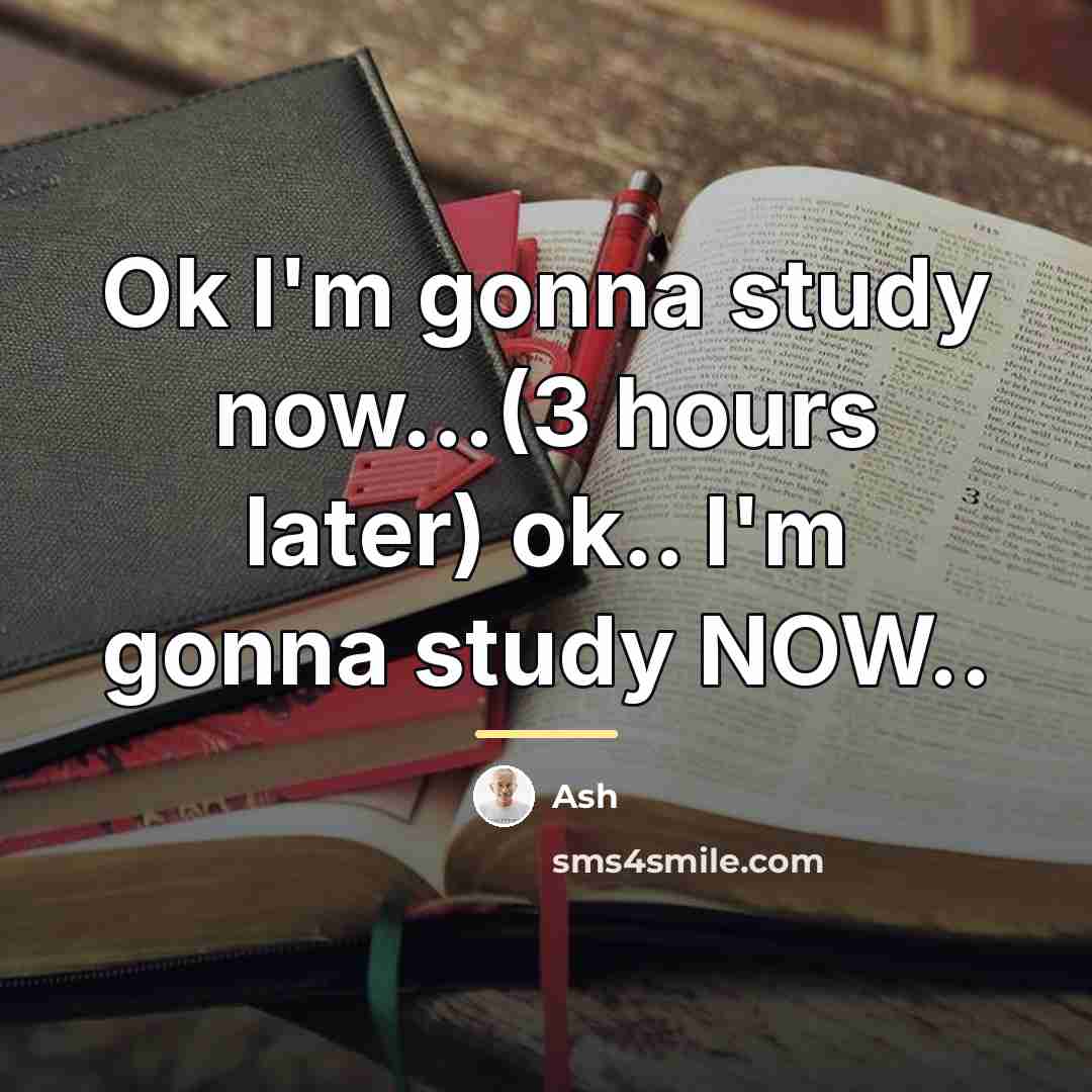 “Ok I'm gonna study now...(3 hours later) ok.. I'm gonna…” quote by Ash