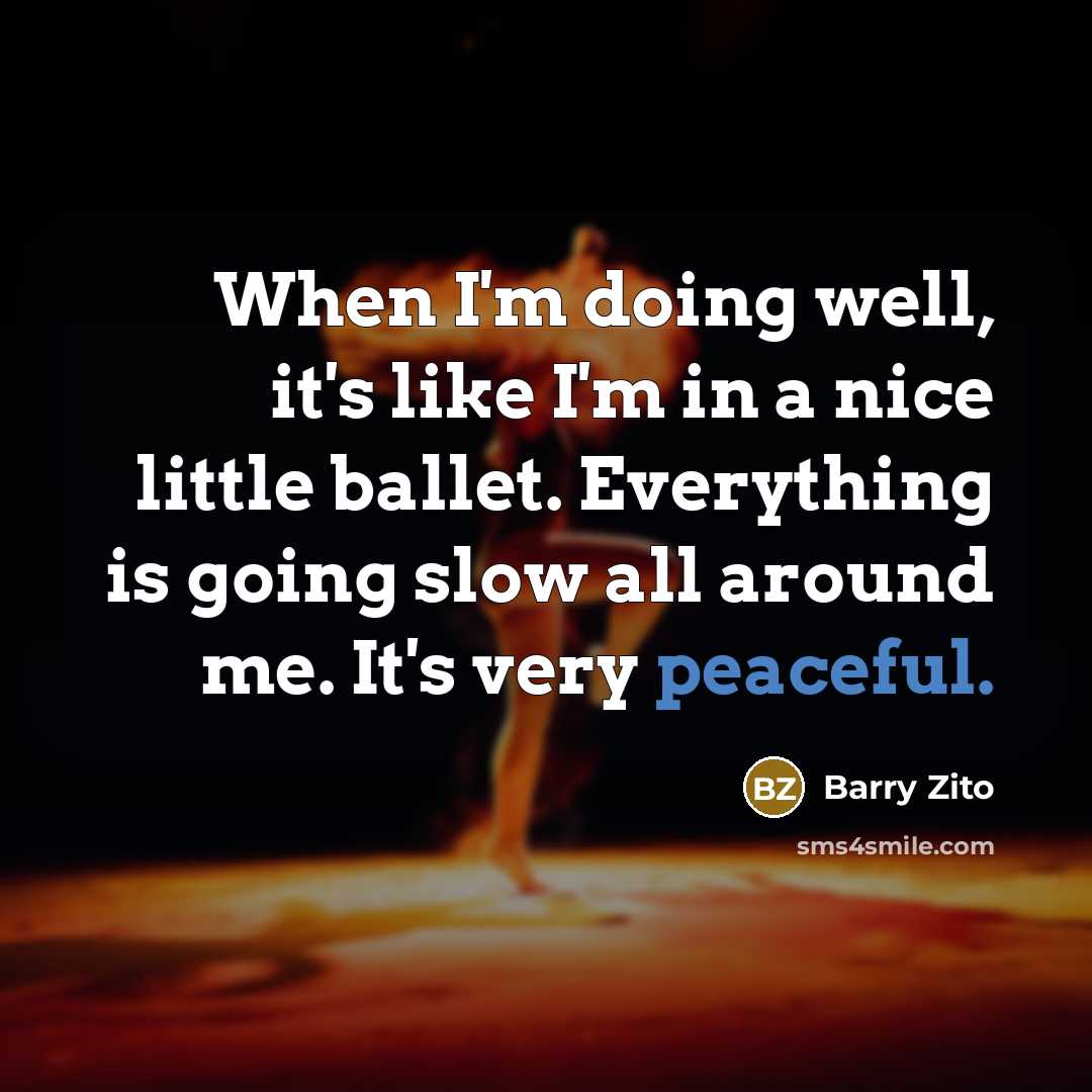 “When I'm doing well, it's like I'm in a nice…” quote by Barry Zito