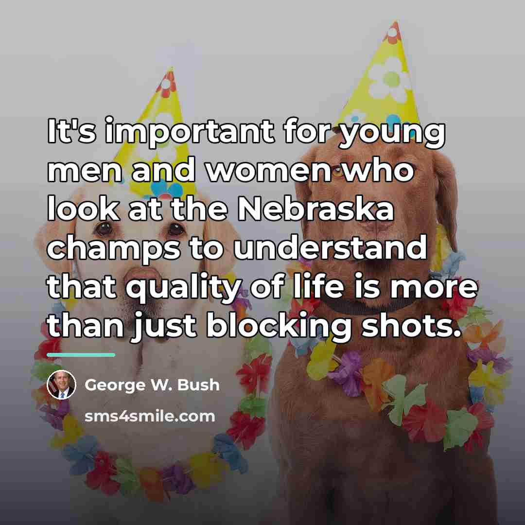 “It's important for young men and women who look at…” quote by George W. Bush
