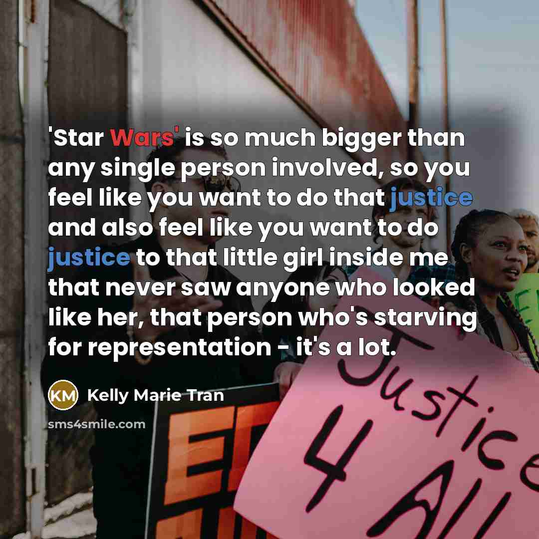 “'Star Wars' is so much bigger than any single person…” quote by Kelly Marie Tran