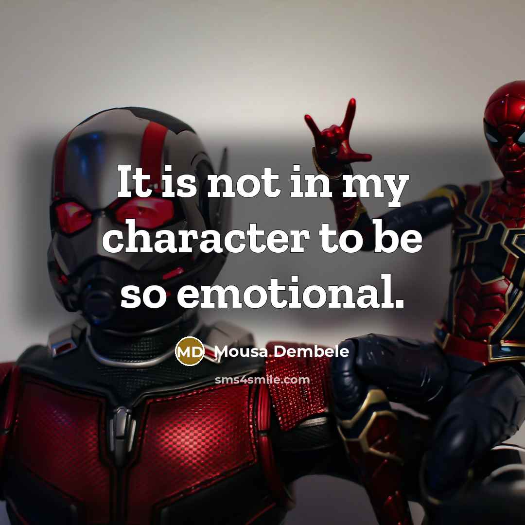“It is not in my character to be so emotional.…” quote by Mousa Dembele