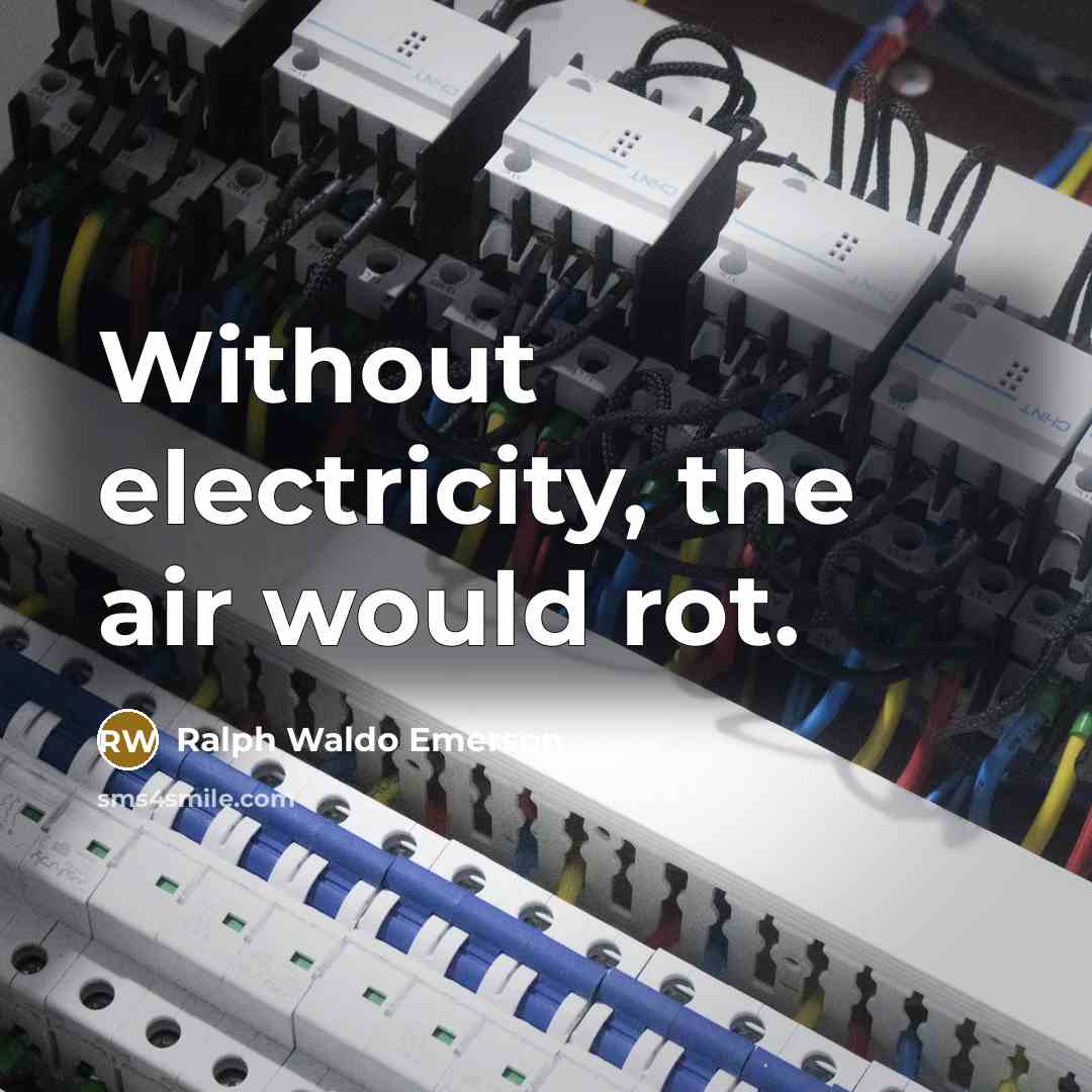 “Without electricity, the air would rot.…” quote by Ralph Waldo Emerson