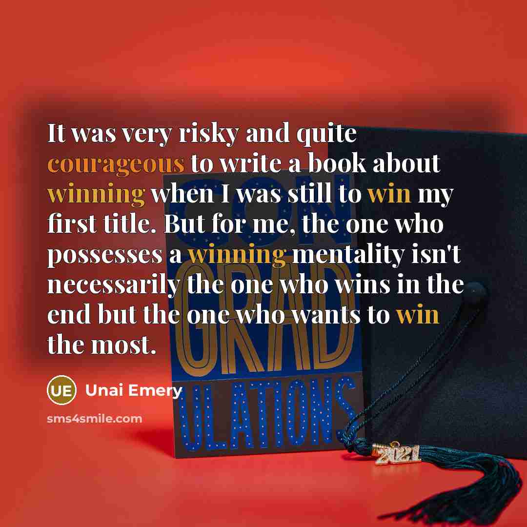 “It was very risky and quite courageous to write a…” quote by Unai Emery