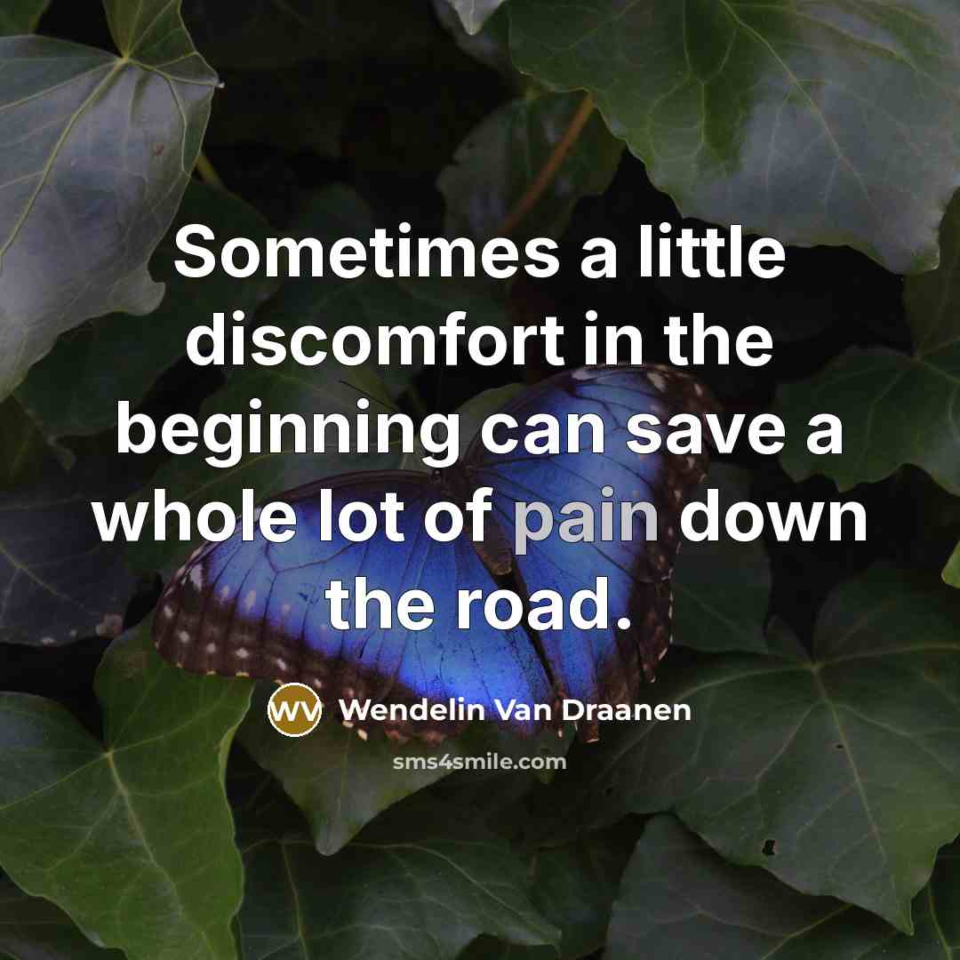 “Sometimes a little discomfort in the beginning can save a…” quote by Wendelin Van Draanen