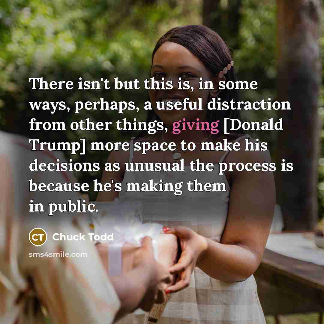 “There isn`t but this is, in some ways, perhaps, a…” quote by Chuck Todd