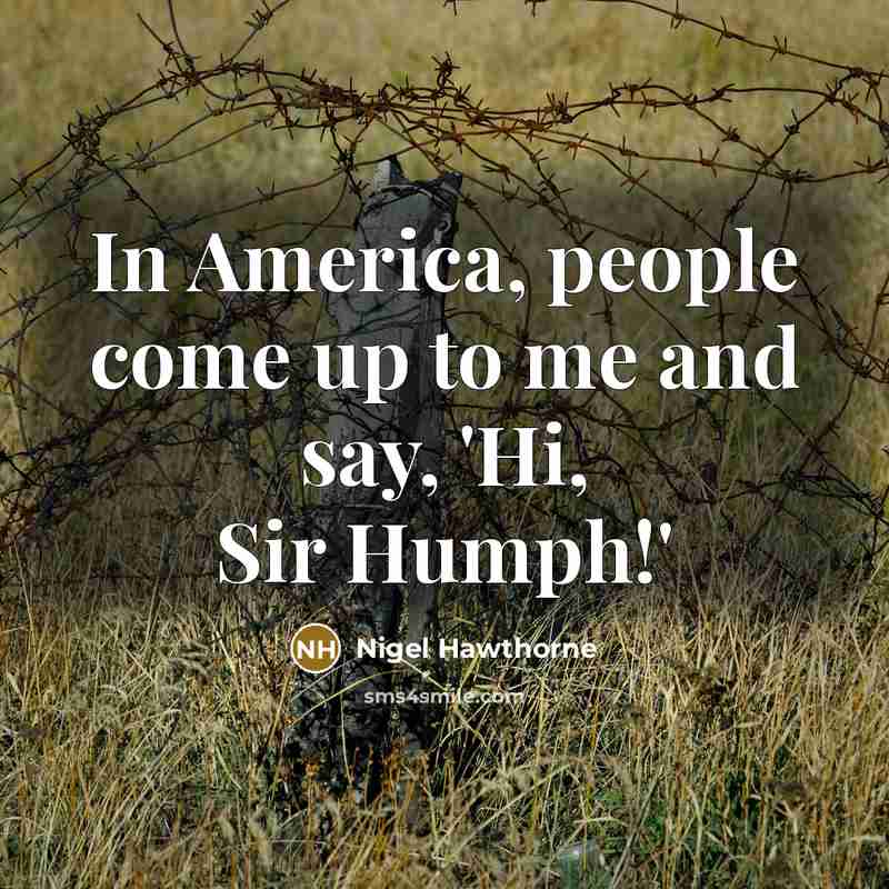 “In America, people come up to me and say, 'Hi,…” quote by Nigel Hawthorne