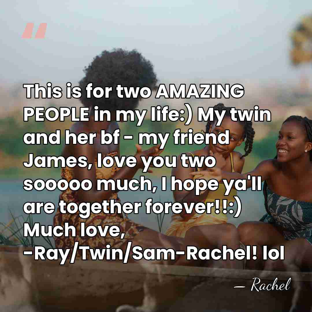 This is for two AMAZING PEOPLE in my life:) My twin and&hellip; - Rachel