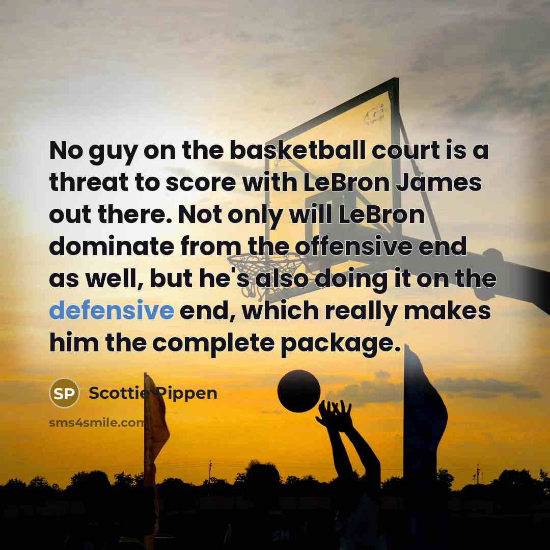 “No guy on the basketball court is a threat to…” quote by Scottie Pippen
