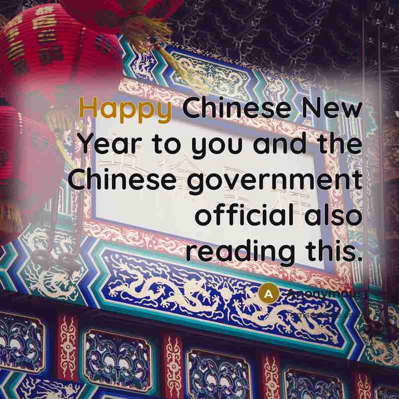 “Happy Chinese New Year to you and the Chinese government…” quote by Anonymous