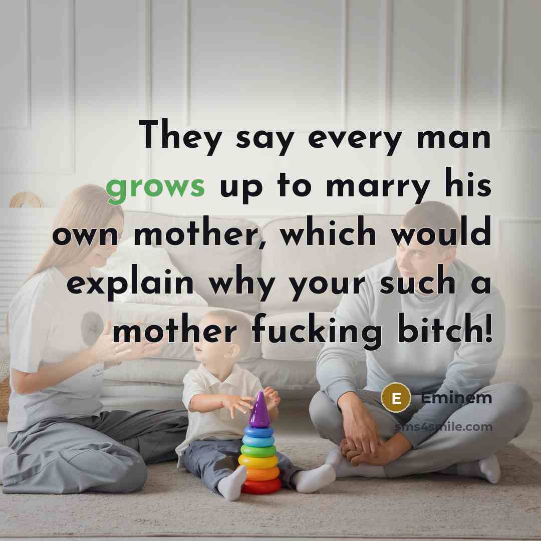 “They say every man grows up to marry his own…” quote by Eminem