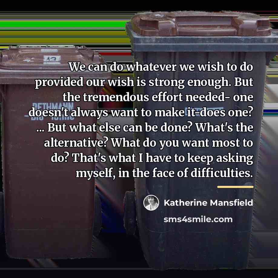 “We can do whatever we wish to do provided our…” quote by Katherine Mansfield