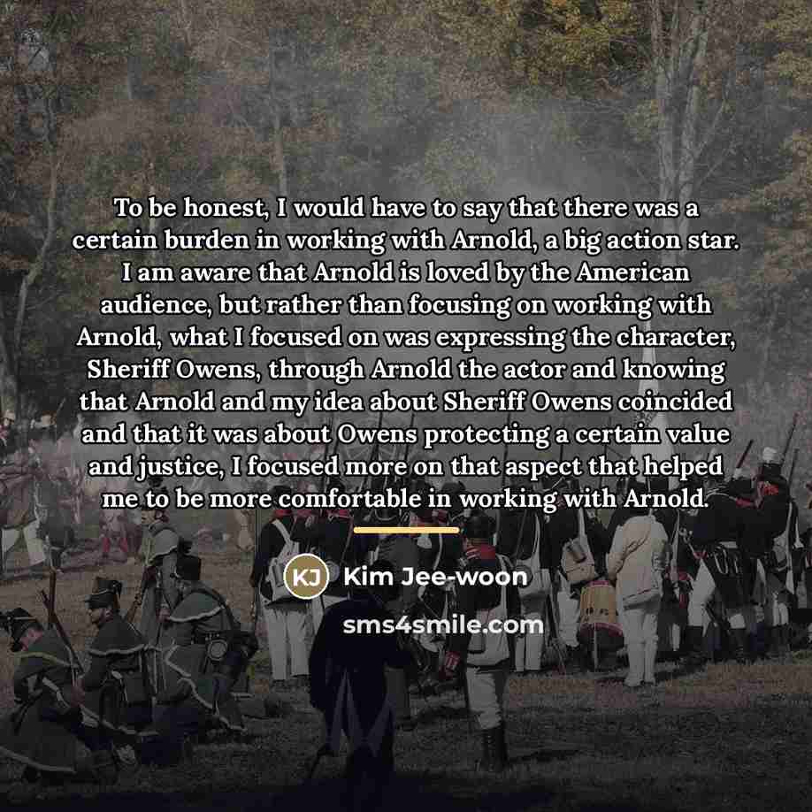“To be honest, I would have to say that there…” quote by Kim Jee-woon