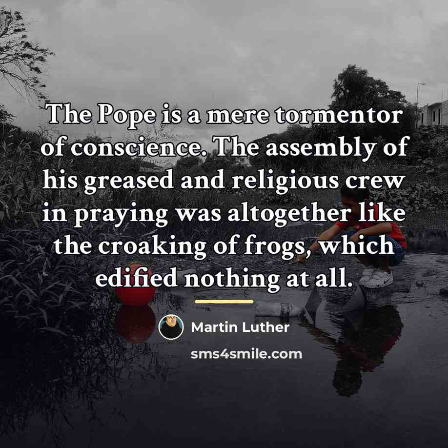 “The Pope is a mere tormentor of conscience. The assembly…” quote by Martin Luther