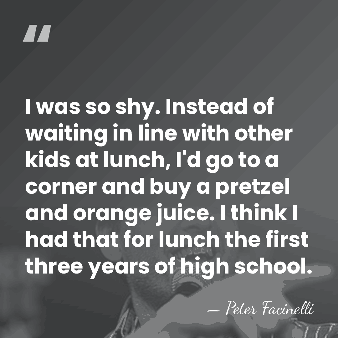 I was so shy. Instead of waiting in line with other kids&hellip; - Peter Facinelli
