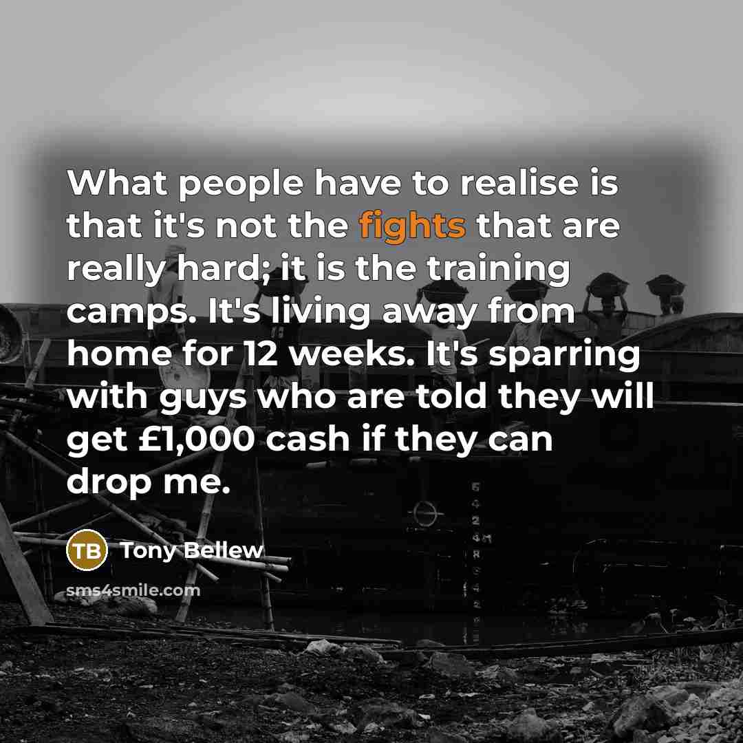 “What people have to realise is that it's not the…” quote by Tony Bellew