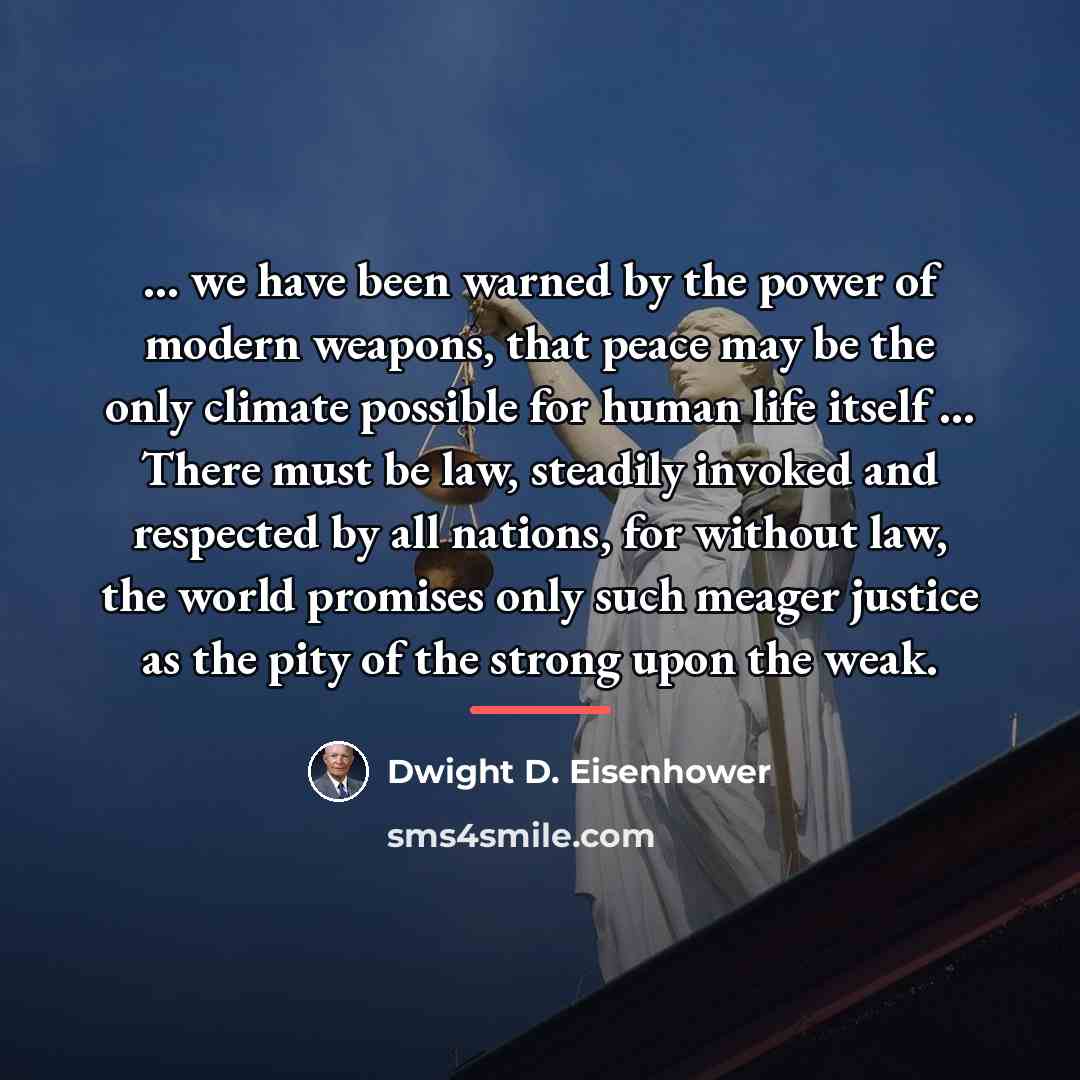 “... we have been warned by the power of modern…” quote by Dwight D. Eisenhower