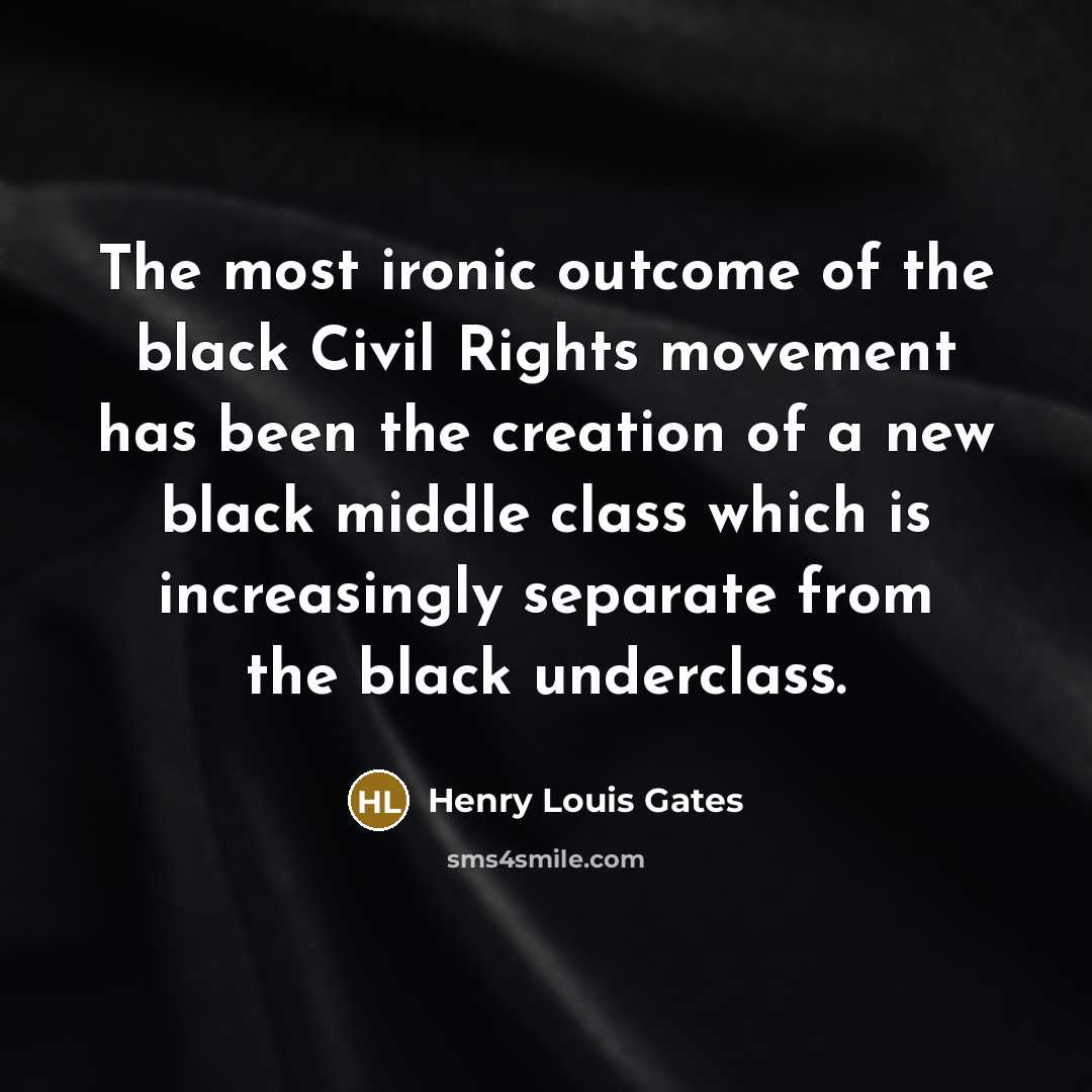 “The most ironic outcome of the black Civil Rights movement…” quote by Henry Louis Gates