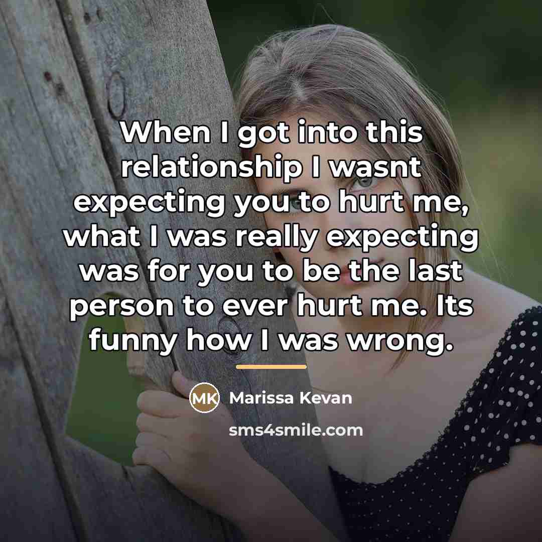“When I got into this relationship I wasnt expecting you…” quote by Marissa Kevan